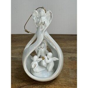 Avon Collectible Porcelain Ornament Christmas 5” Angels